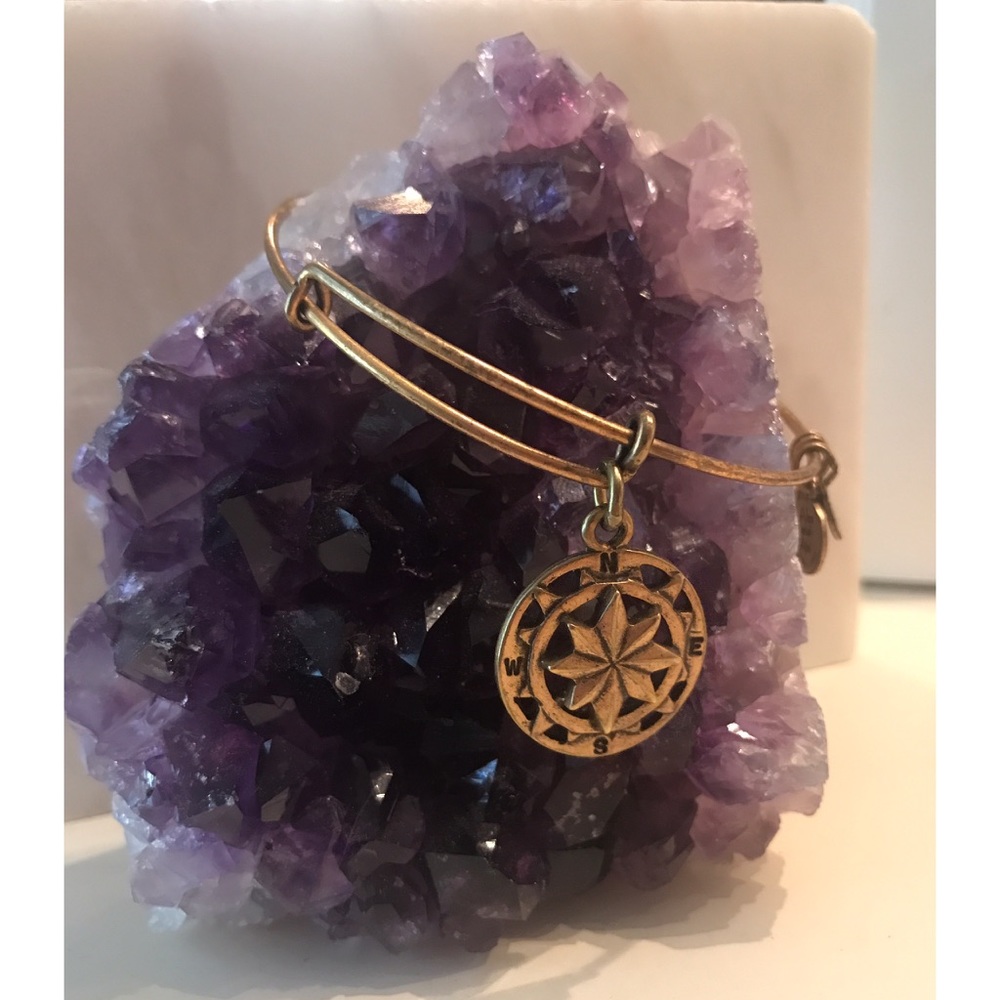 Alex and Ani gold compass bracelet